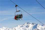 Bergbahn in den Alpen